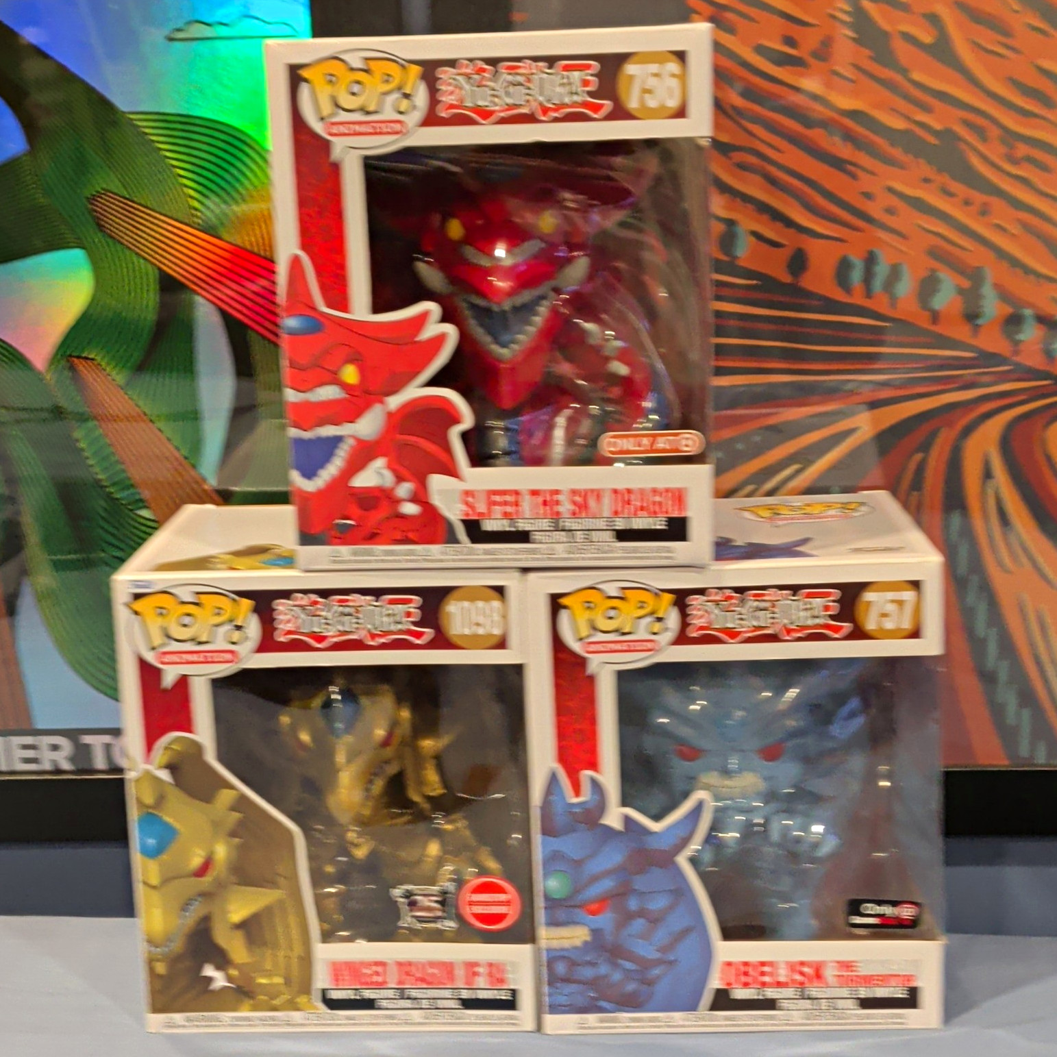 Funko Pop Yu-Gi-Oh 3-Pack Slifer/Ra/Obelisk Dragons #756 #1098 #757 Funko Pop Yu-Gi-Oh 3-Pack Slifer/Ra/Obelisk Dragons #756 #1098 #757