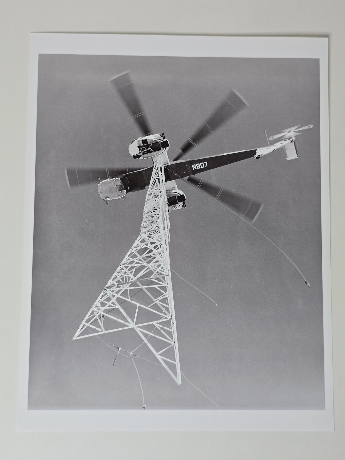 Sikorsky S-60 N807 Lifting Utility Tower Section Archive Print Photo Set