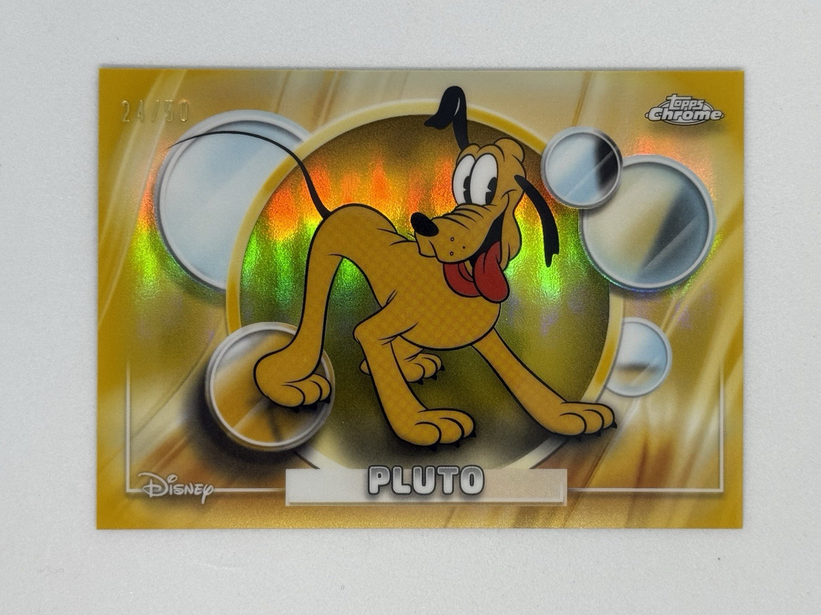 2026 Topps Chrome Disney Pluto #53 TRUE GOLD /50