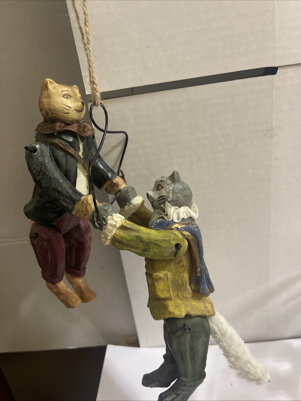 Antique Switzerland Anthropomorphic Style Cats Acrobats