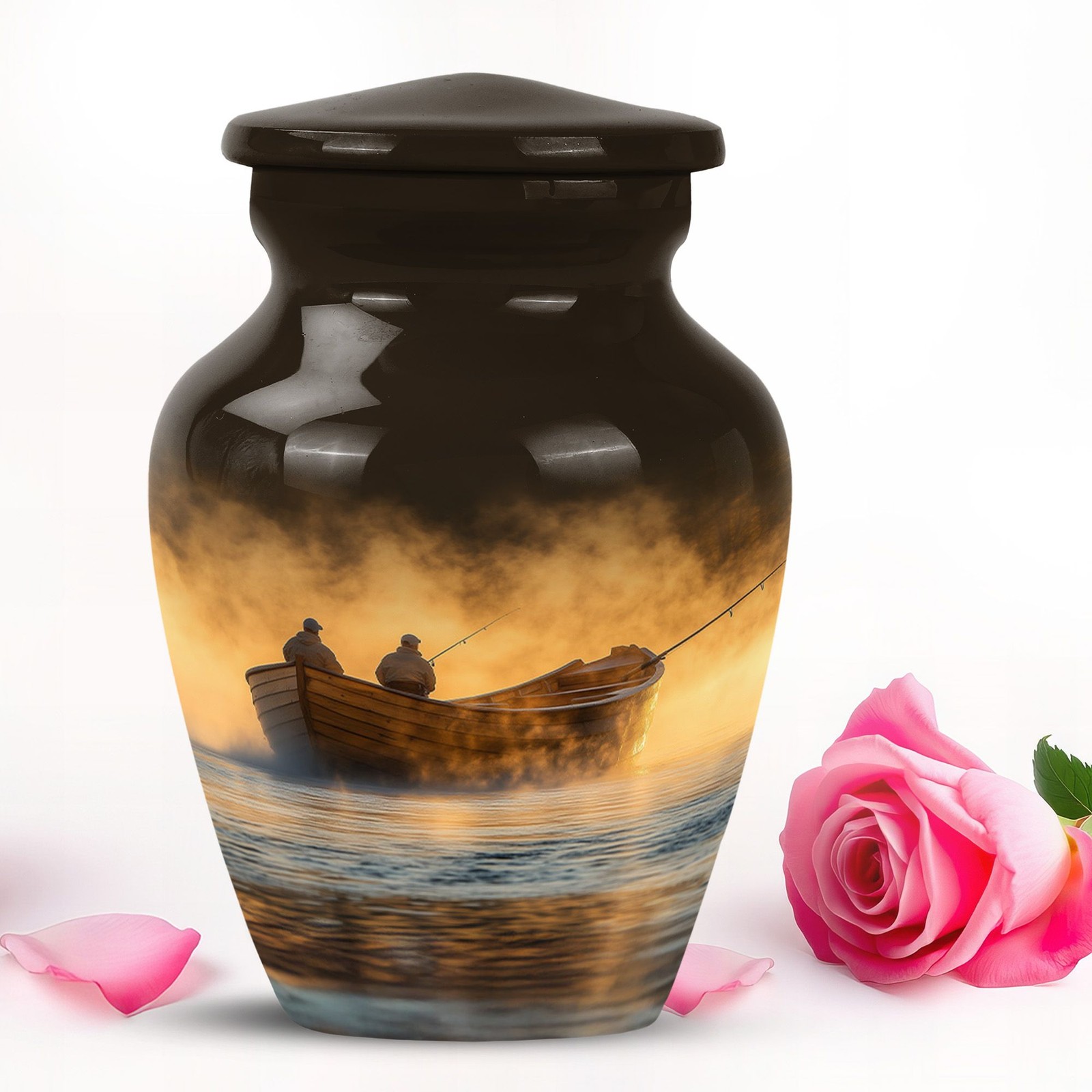 Fishing Urns Burial Funeral Urn Cremation Decorative Memorial With 3 Inch