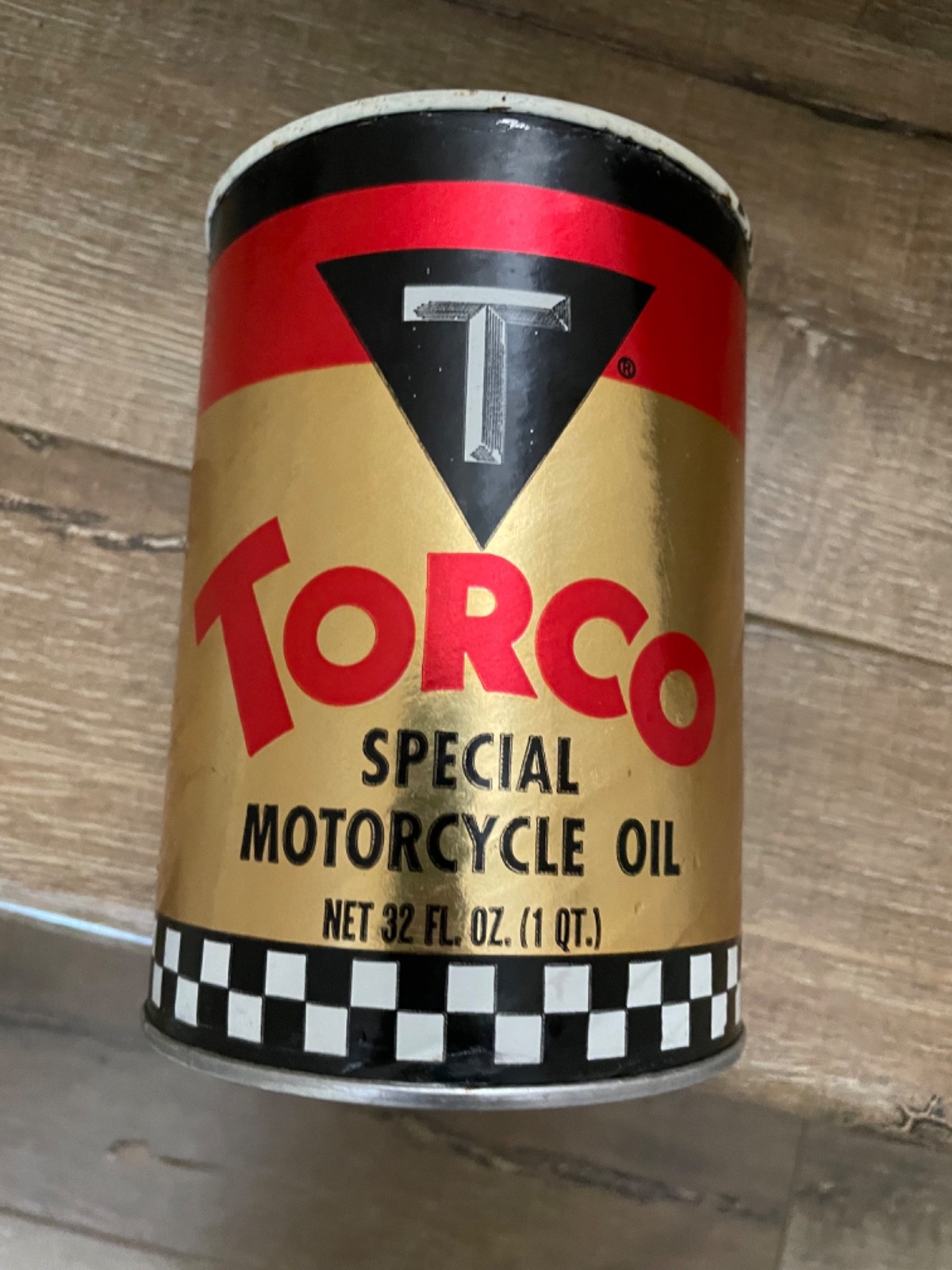 Vintage Torco special motorcycle oil/quart can 2 cycle hi performance blend