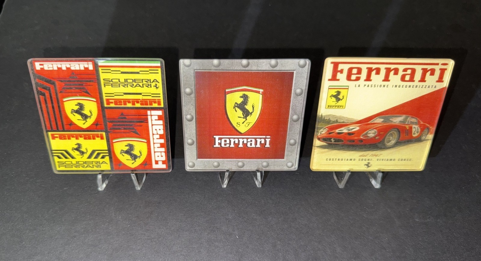 Ferrari Collectible Art for Display Case / Diorama/ Slot car scenes-LOT of 3