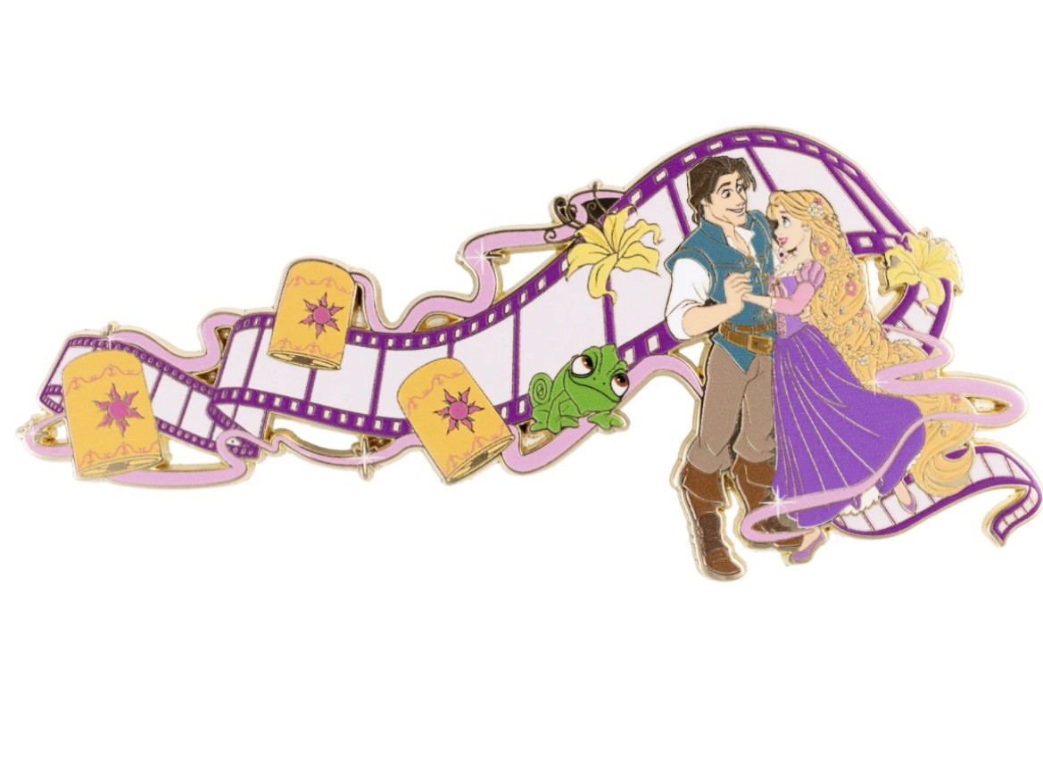 Disney pin PALM Rapunzel Flynn Tangled Magic of Movies Jumbo Pin LE 2000