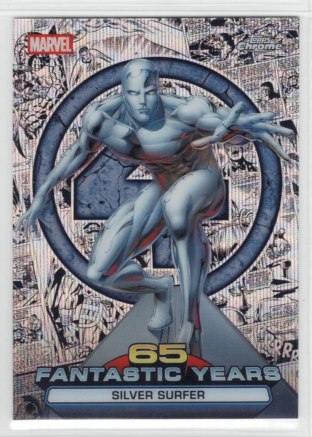 2026 Topps Chrome Marvel 65 Fantastic Four Years Card #FY-07 - SILVER SURFER