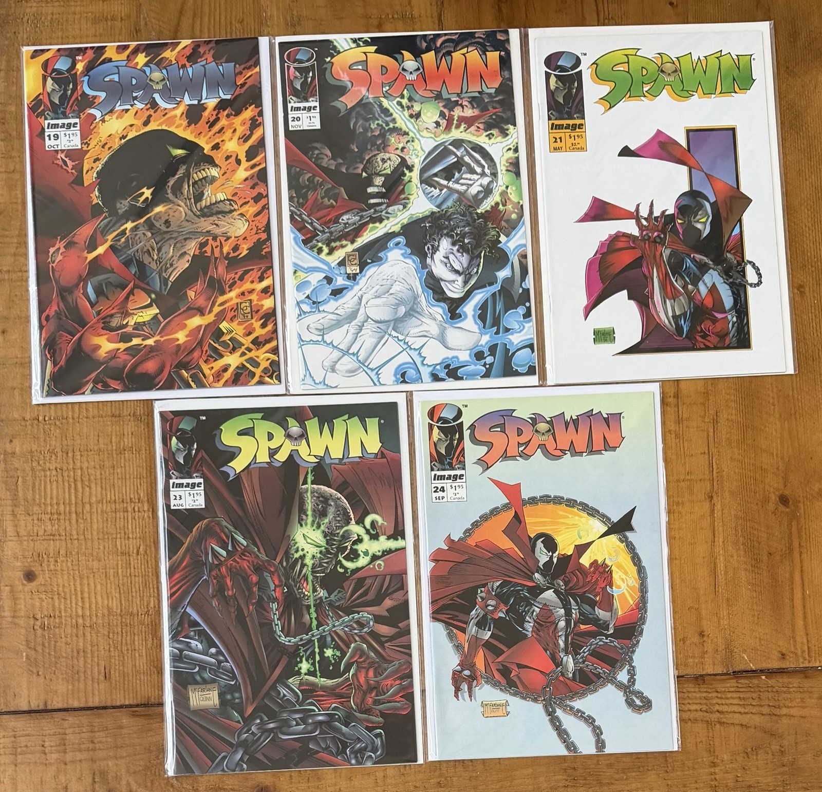 Spawn #19,20,21,23,24 Todd McFarlane NM Lot Image Comics