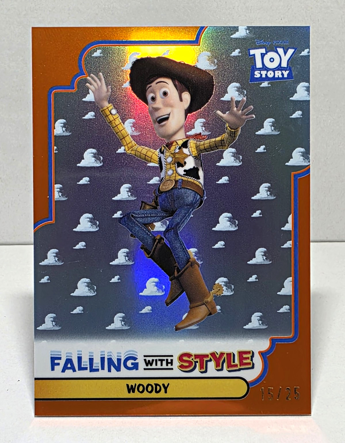 Topps 2025 30 Years of Toy Story Woody Falling with Style #FWS-1 /25