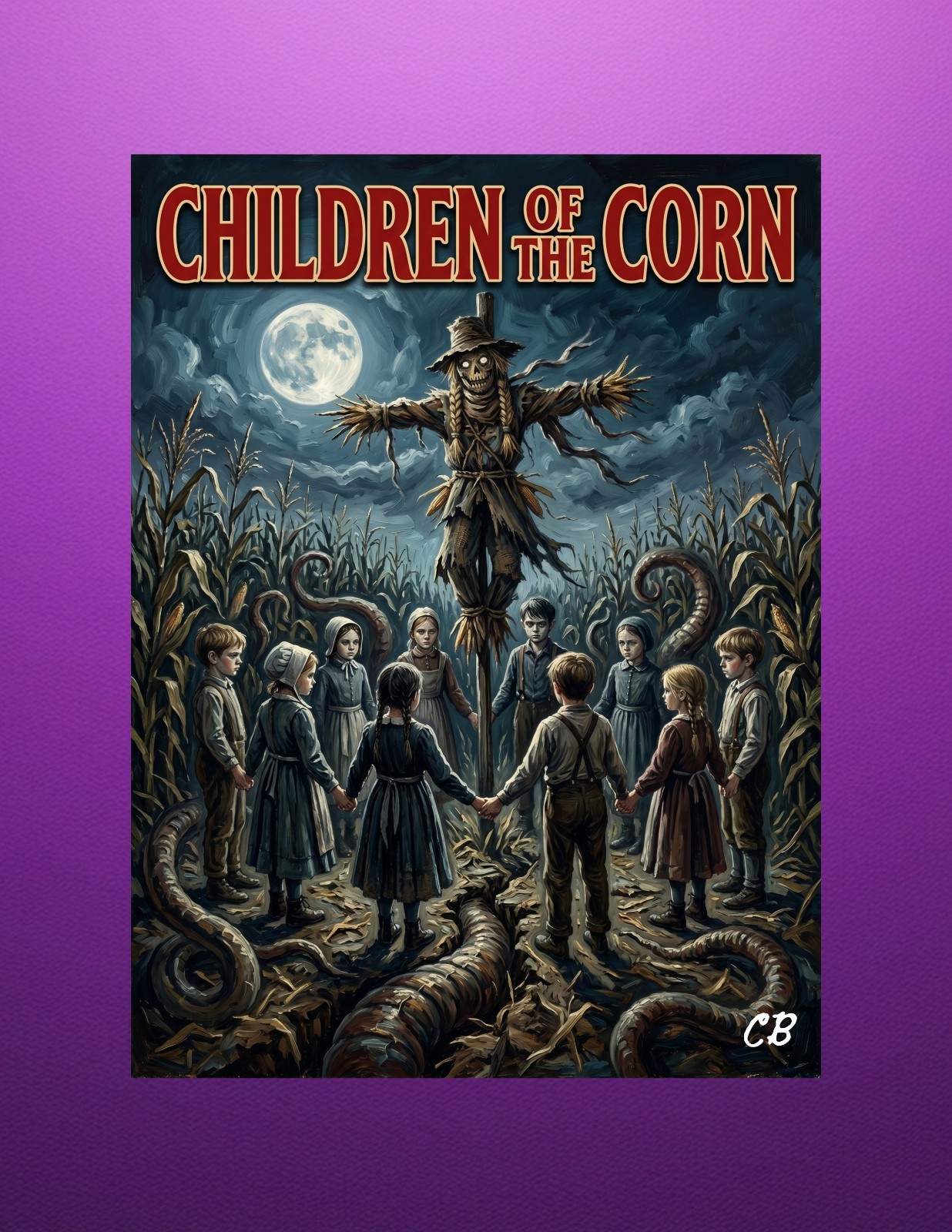 Children of the Corn ACEO Giclee Print | Stephen King Horror | Scarecrow Art