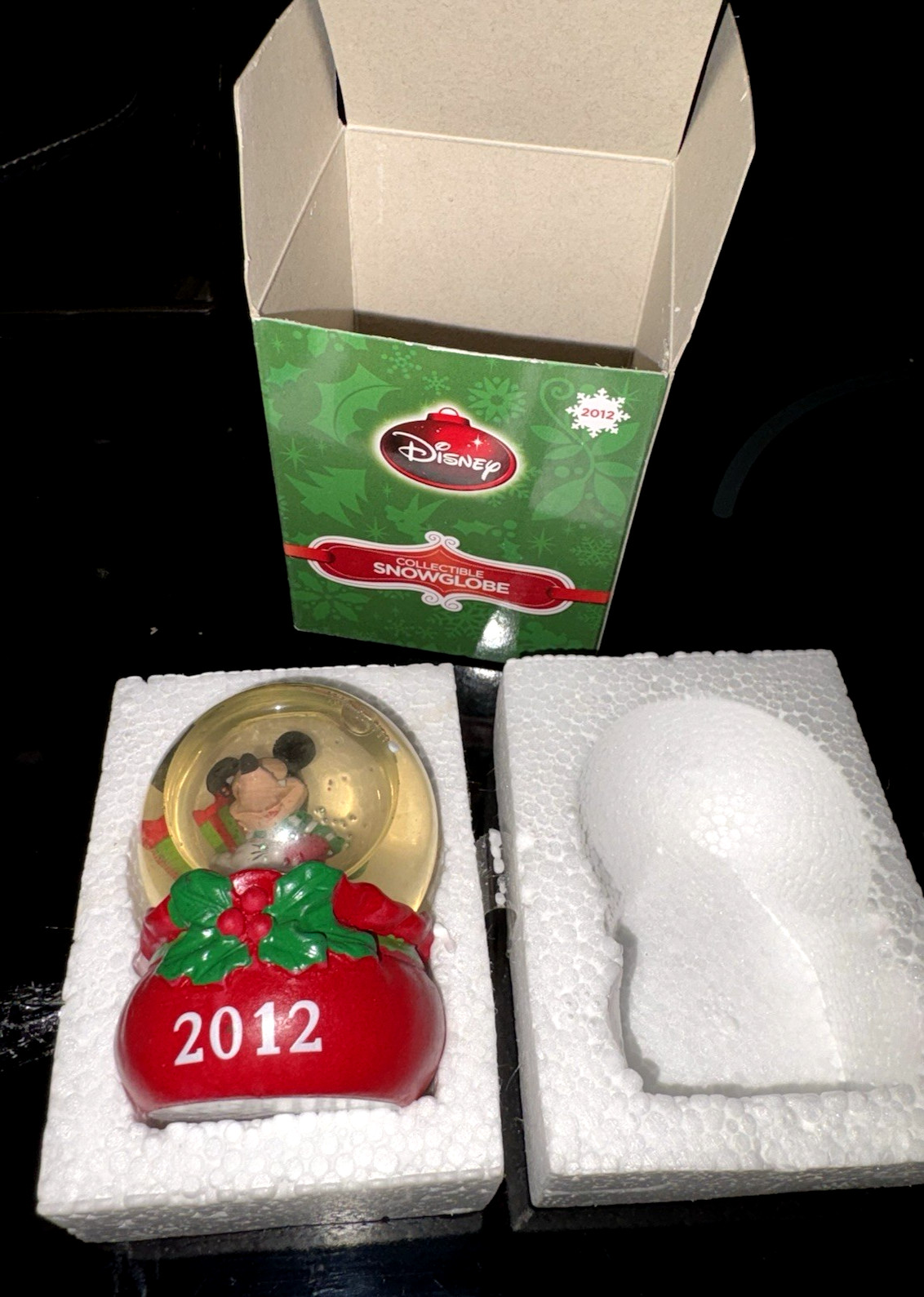 Disney Mickey Mouse Christmas Snow Globe 2012 JCPenney Holiday NIB Black Friday