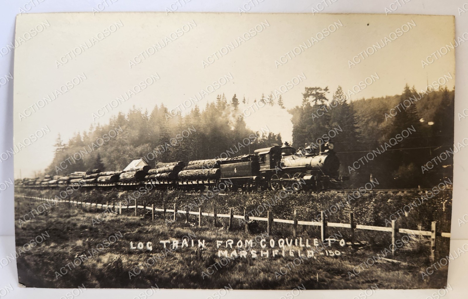 RPPC Log Train From Coquille To Marshfield OR CBR&ERR&NC Coos Bay Roseburg RR