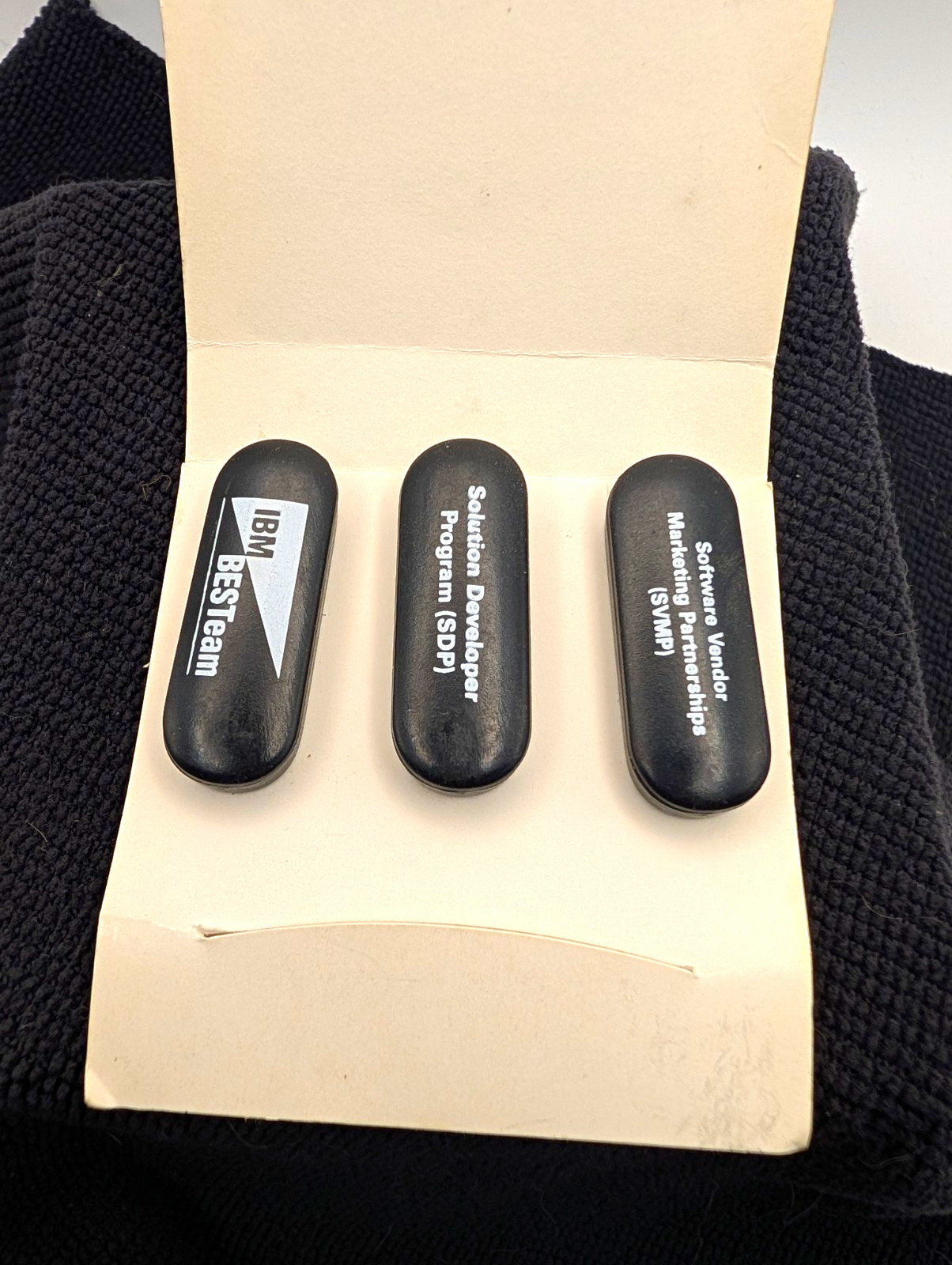 Vtg 1990s IBM Partnership Programs Promotional Jumbo Paper Clips Set Novelty 