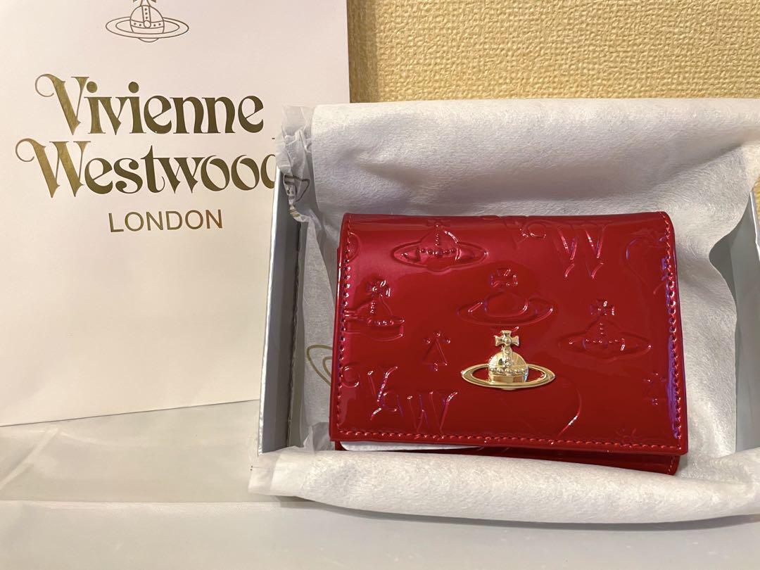 Vivienne Westwood Tri fold Wallet Red Enamel Orb