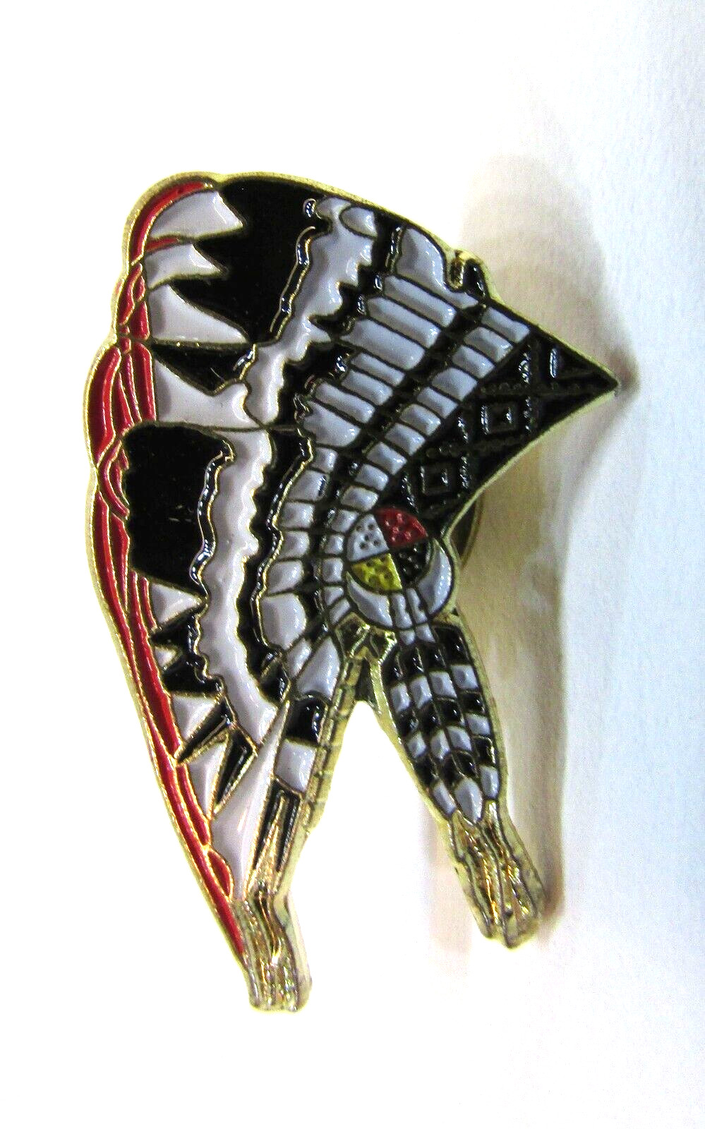 Vintage 1990\'s Indian Headdress Nation Enamel 1\