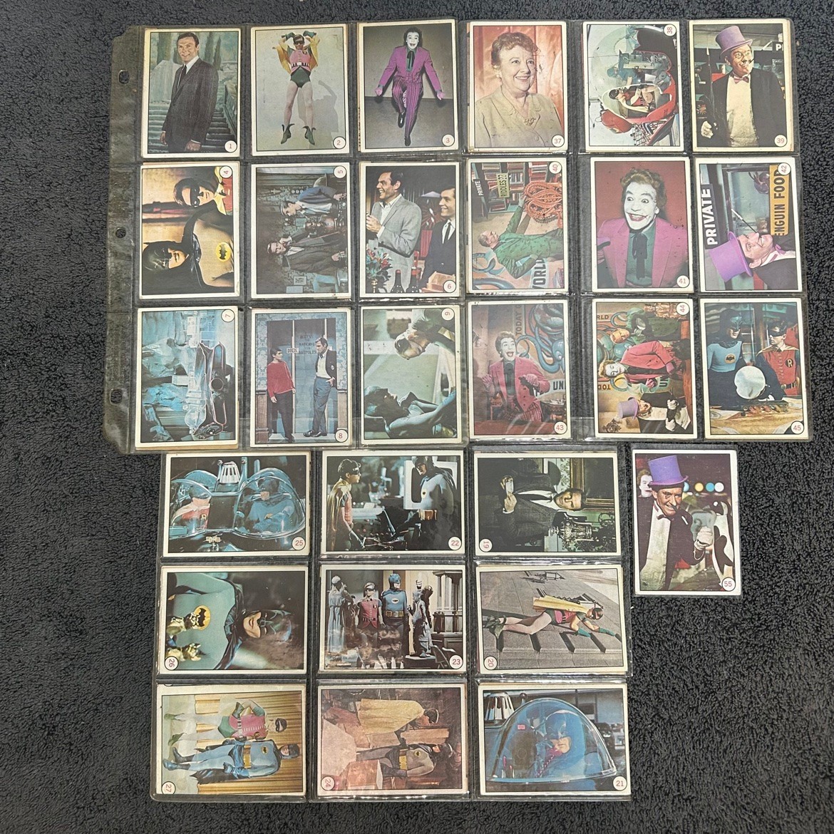 1966 Topps Batman Bat Laffs Complete Set 55/55 Cards 1-55 TV Show Low - Mid