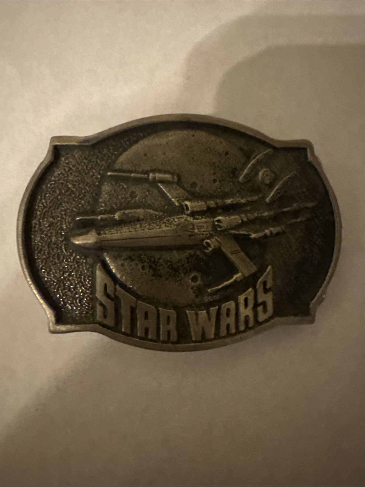 Star Wars Vintage 1977 Extremely Rare German Silver X- Wing Belt Buckle See Desc