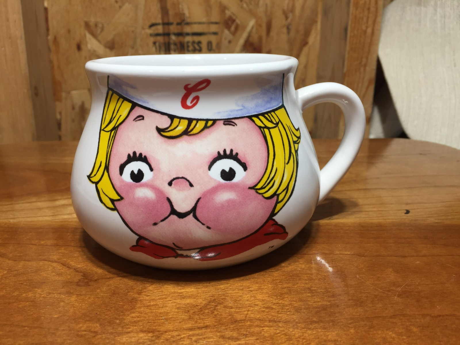 VTG Campbell\'s Soup Ceramic Pot-Belly Mug Campbell Kid Girl Character 1998