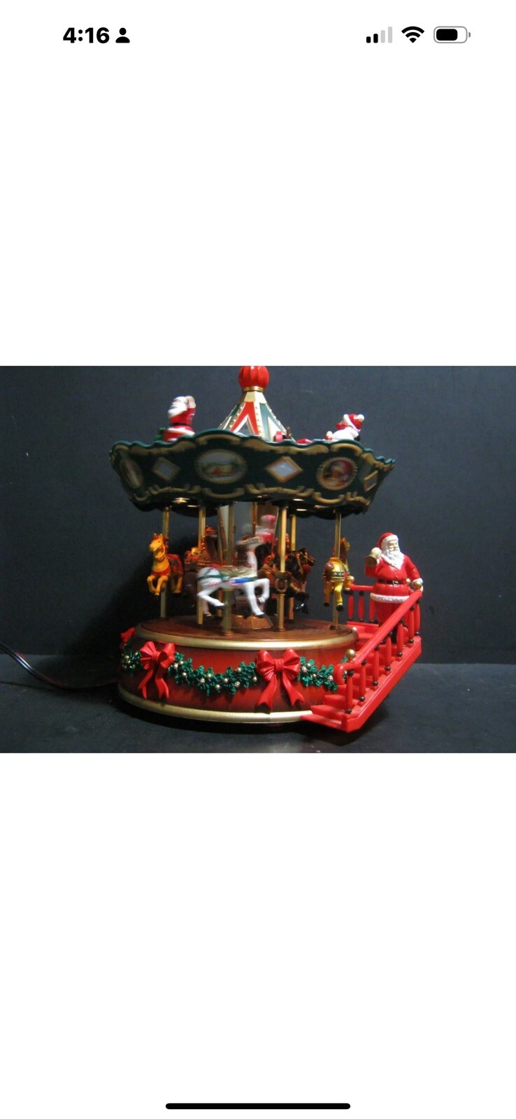 VINTAGE  - MAISTO - GOOD TIMES GO ROUND - CAROUSEL - ANIMATED ILLUMINATED -MUSIC