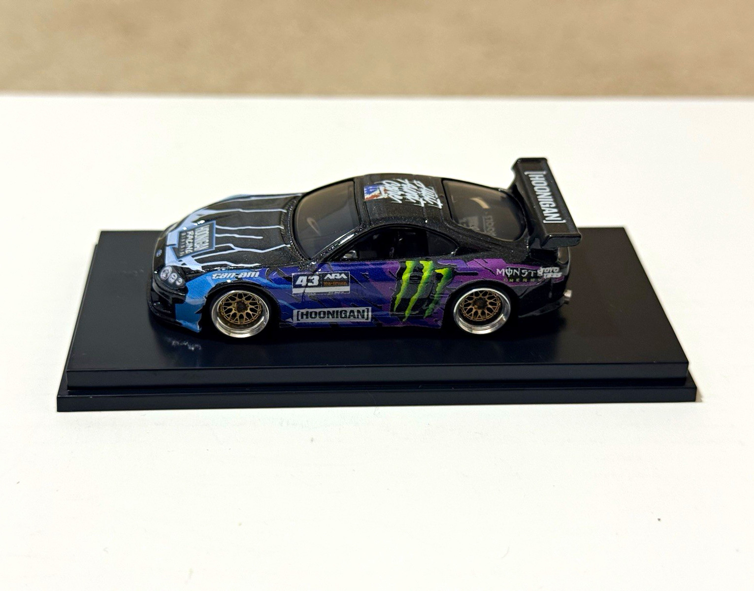 Hot Wheels Hoonigan Toyota Supra MK4 Monster 1:64 Model Car w/ Display Base Case