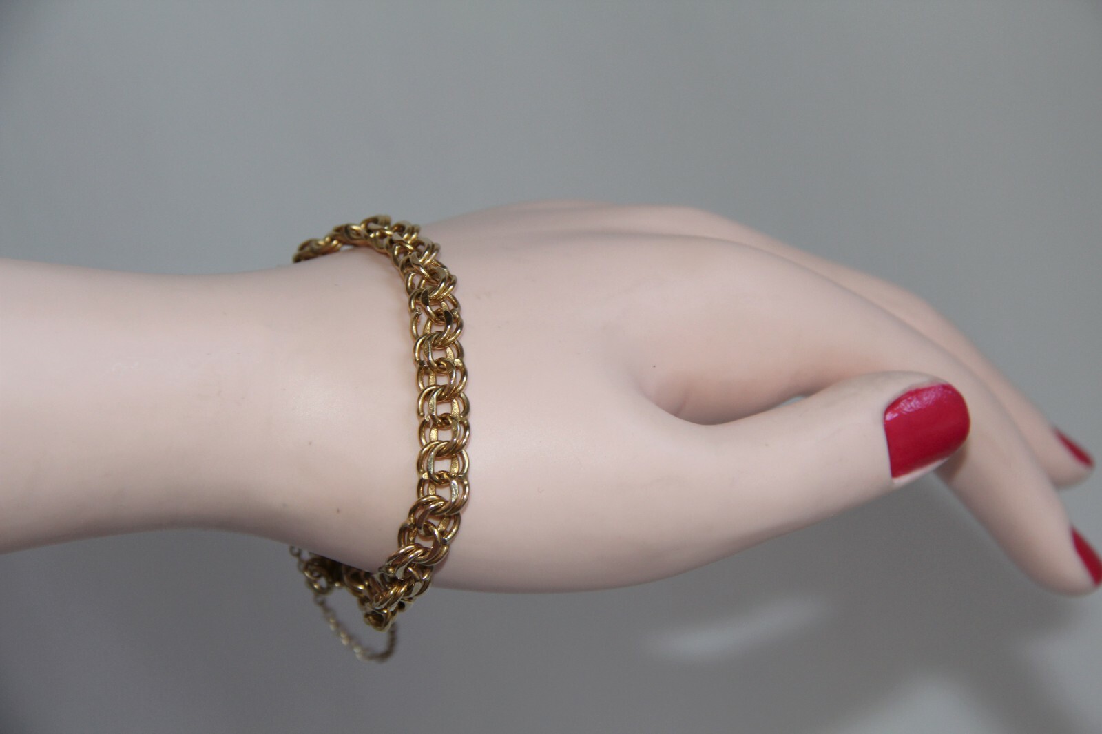 Vintage Wells 12k GF Gold Double Link Bracelet. Gorgeous Timeless 1950’s