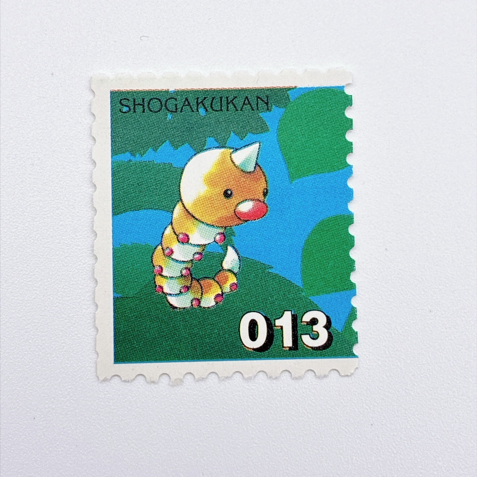 Pokemon Stamp Style Weedle Shogakukan Mini Card Vintage No.013 Retro Japan