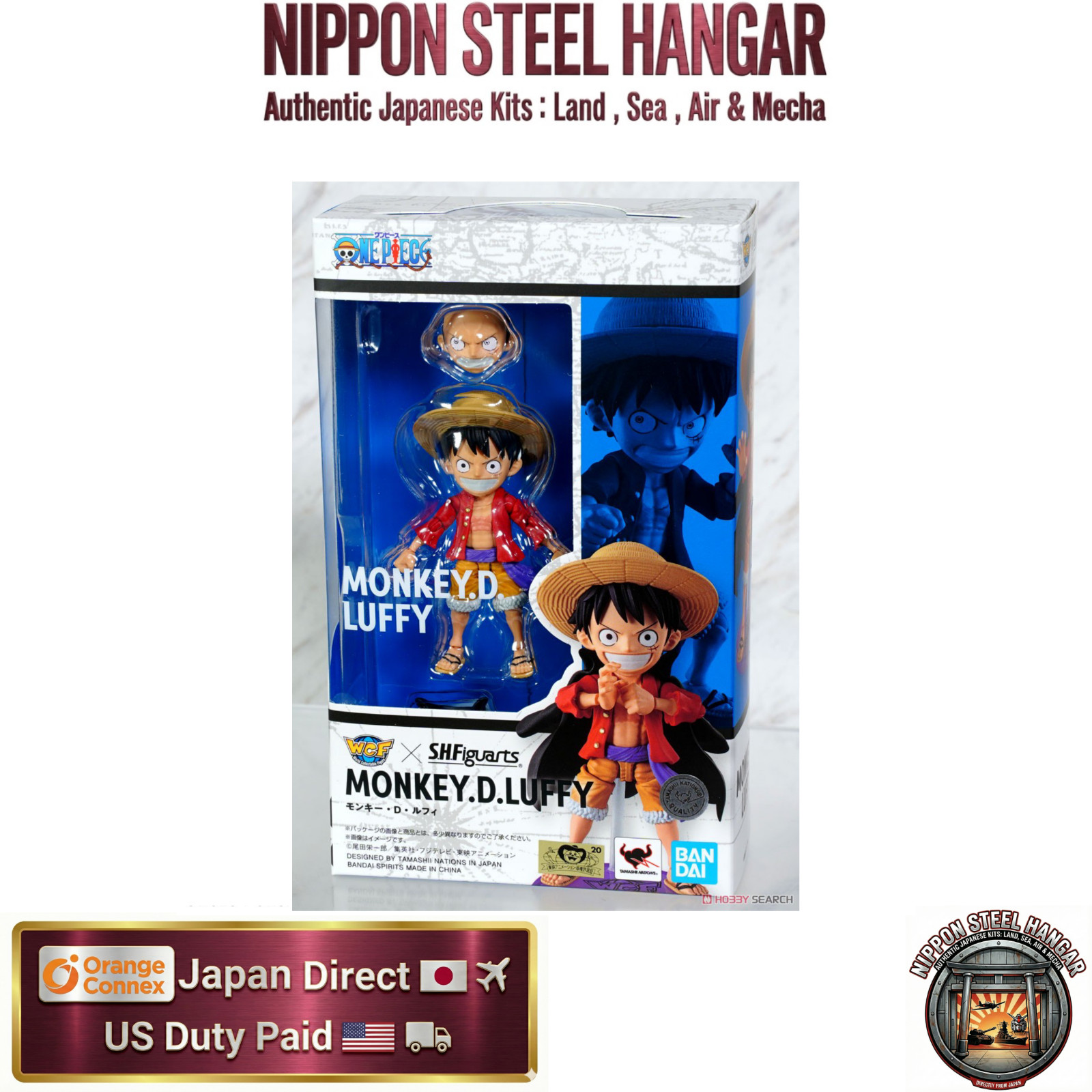One Piece WCF x S.H.Figuarts Monkey D. Luffy Action Figure Bandai New