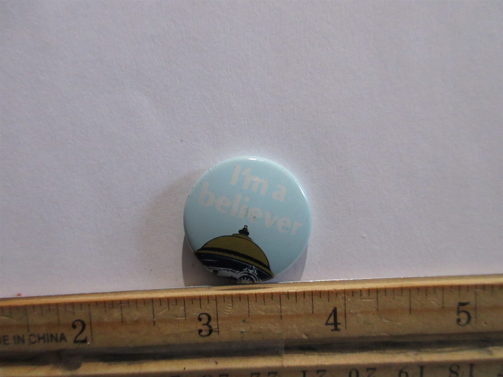 vintage I'm a believer pin pinback Buffalo Savings Bank 1