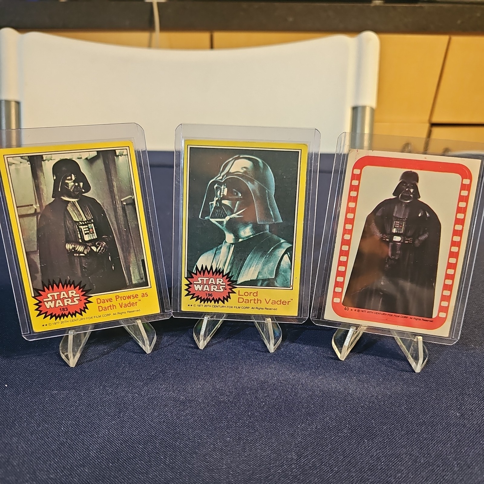Topps 1977 Star Wars #196 Lord Darth Vader Trading Cards Lot of 3