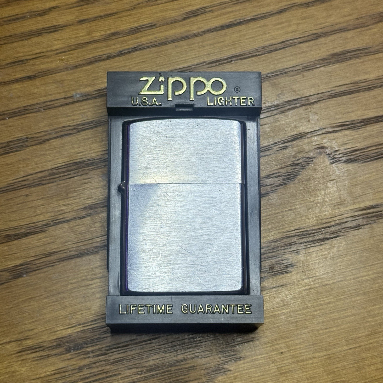 Vintage Zippo Lighter 1998 Made in USA Used Condition With Case