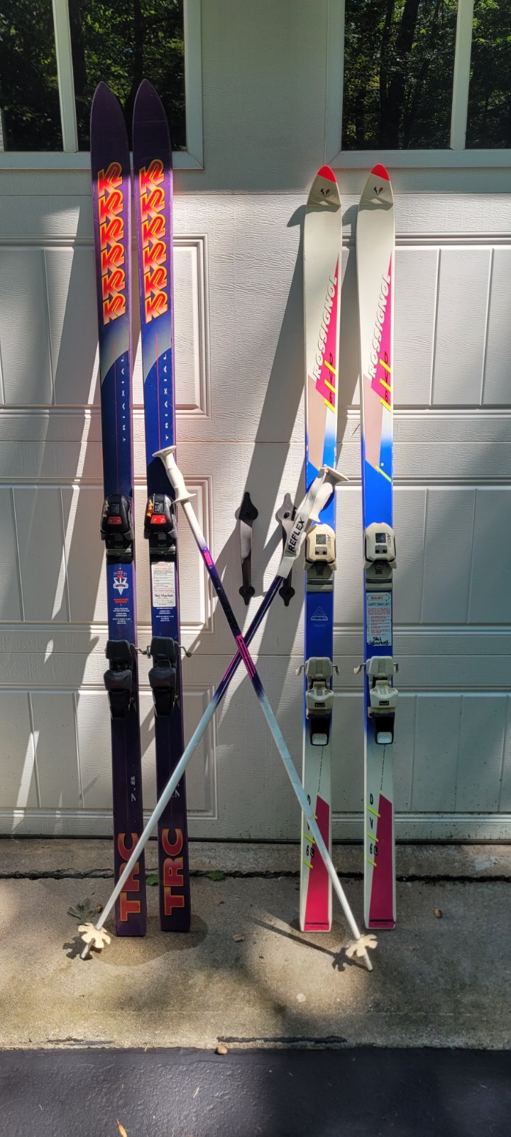Vintage 90s Neon Skis K2 Rossignol Retro Ski Decor DIY Shot Ski Local Pickup CT