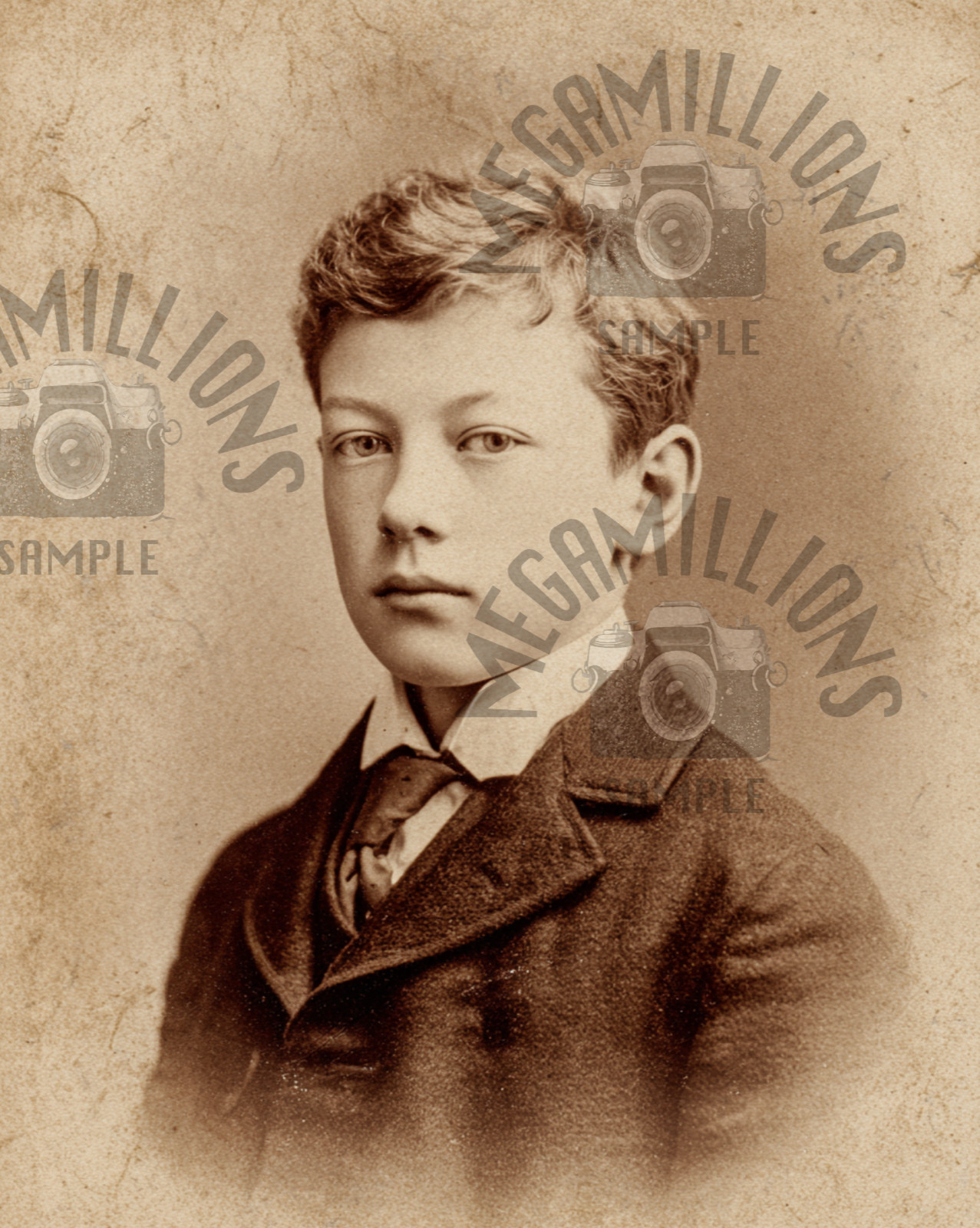 1890's Vintage PHOTO antique Portrait of young BOY  - 409
