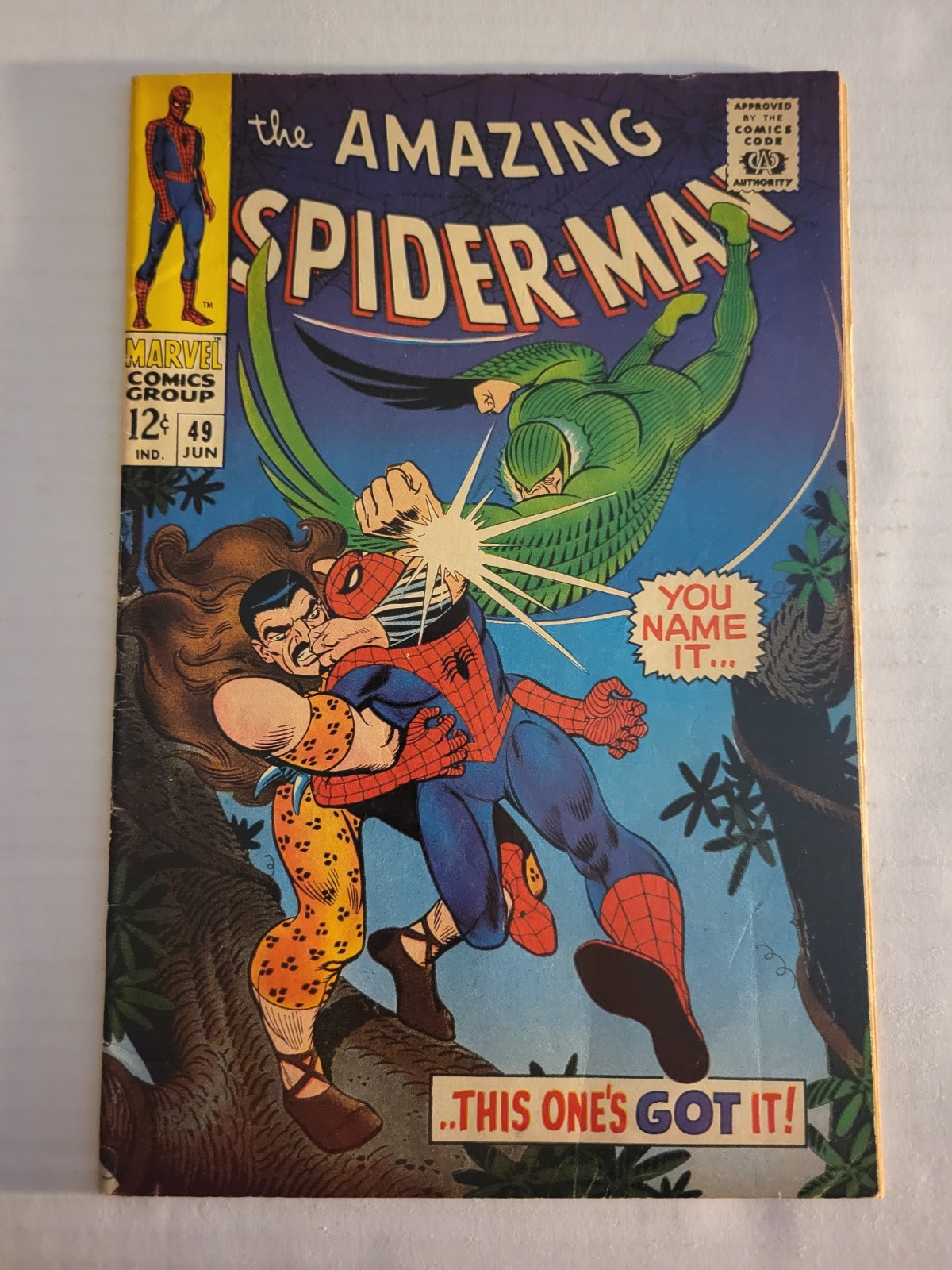 Vintage Amazing Spider-Man #49 Silver Age Comic Kraven Vulture 1967