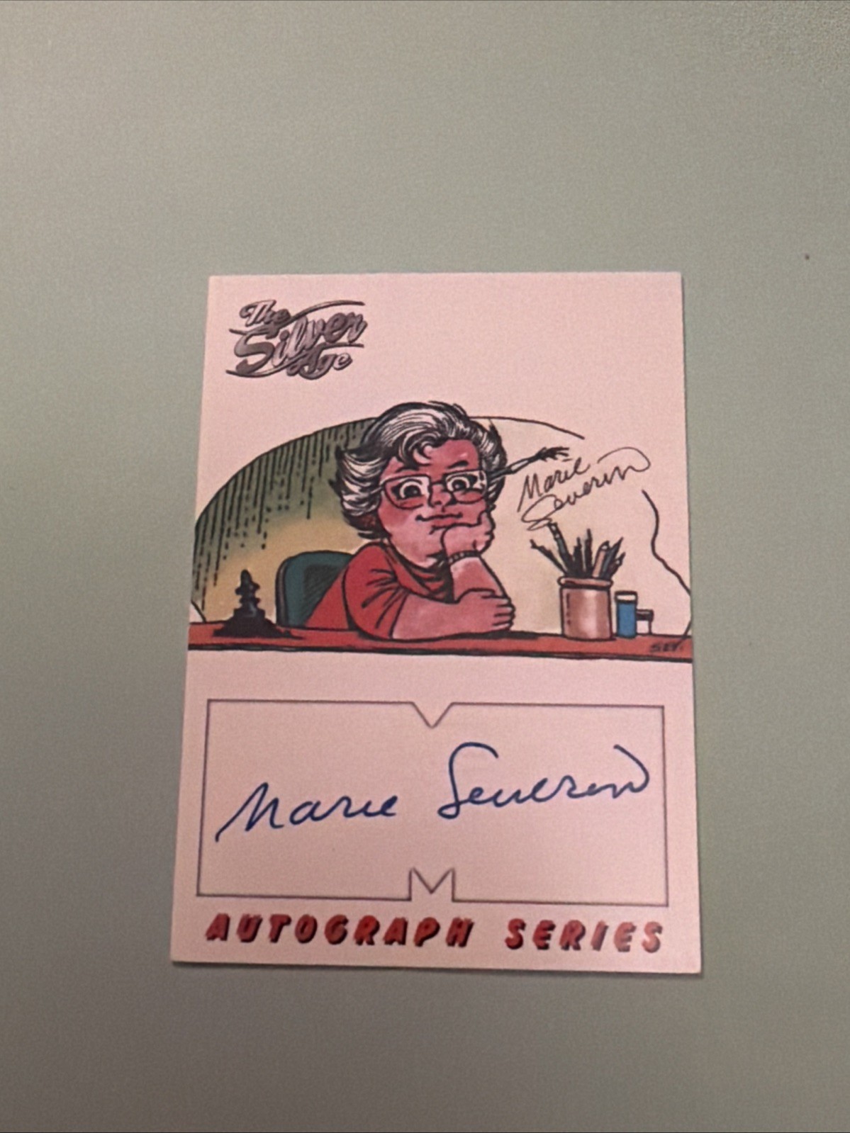 Skybox Marvel The Silver Age A10 MARIE SEVERIN sketch Autograph 1998 AUTO