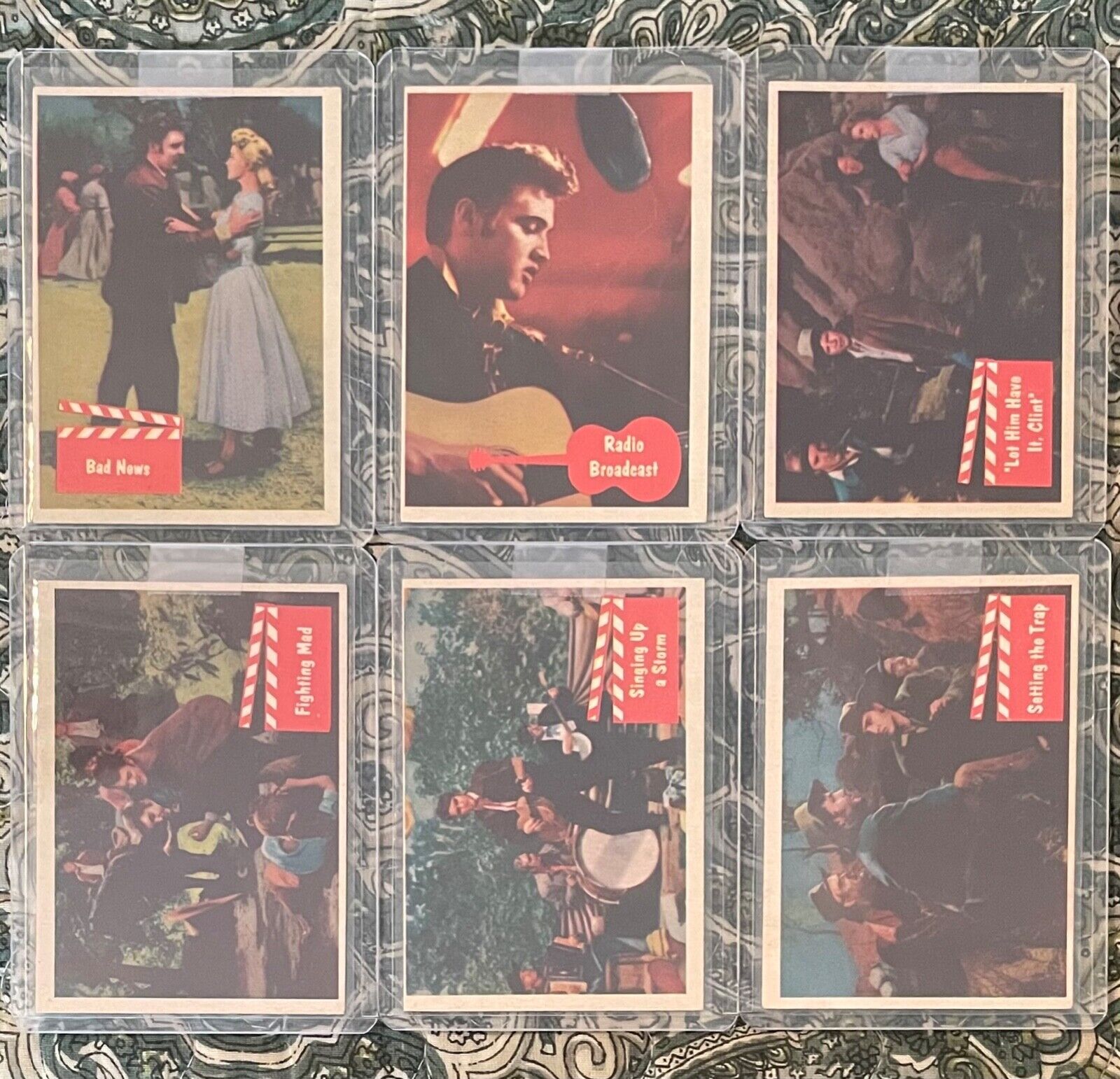 Lot of (6) 1956 Topps Elvis Presley Cards