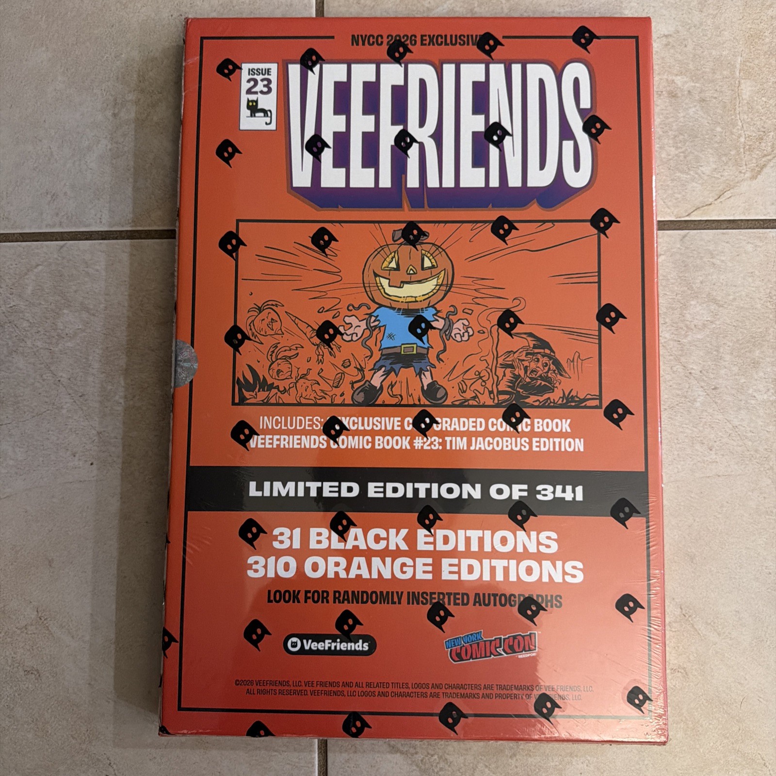 VeeFriends Comic #23 Jolly Jack-O NYCC 2026 Exclusive Sealed CGC Box Orange /341