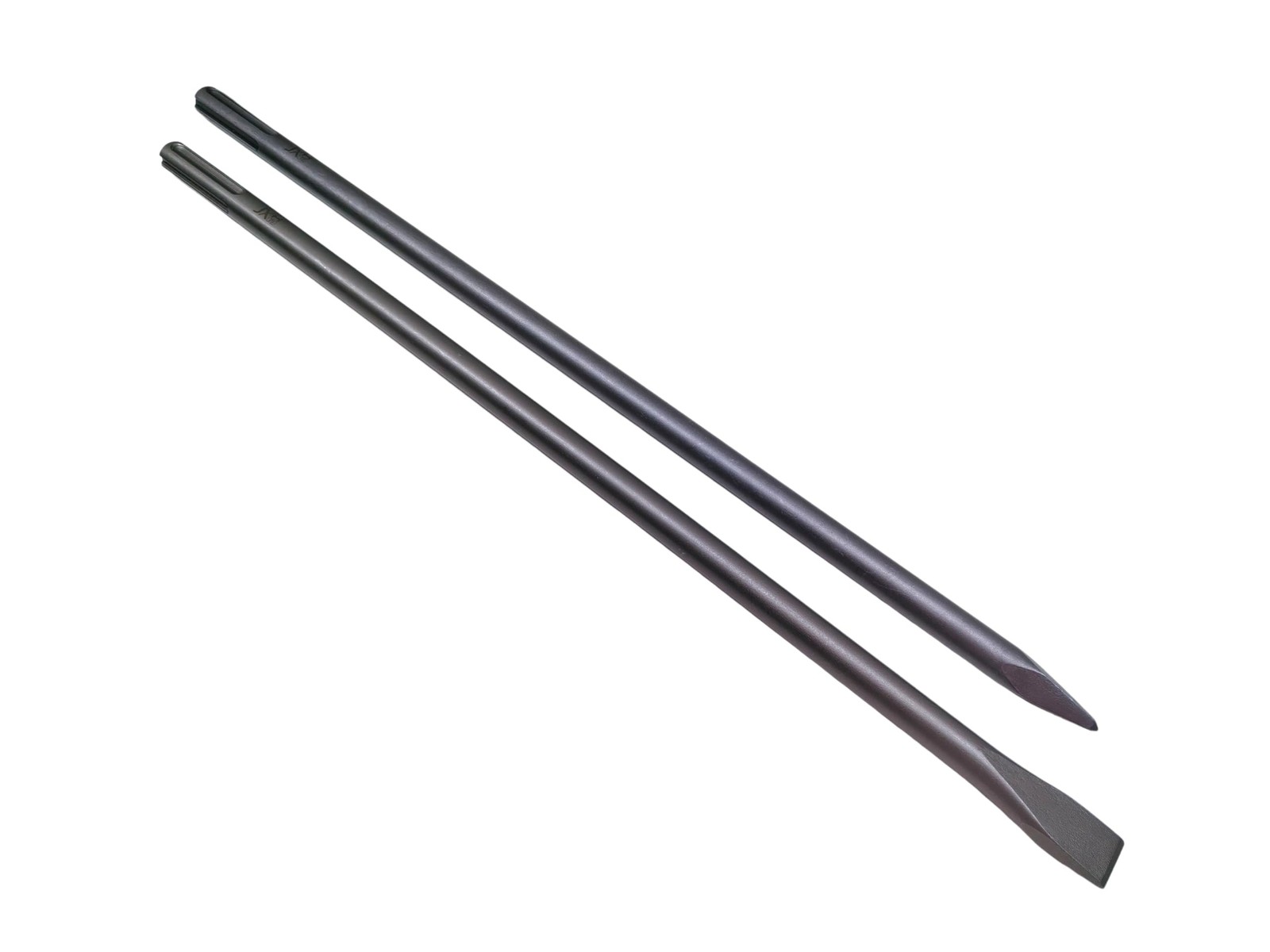 24-Inch SDS Max Chisel Set - 1 Inch Flat and Point Chisel - Heat Treated 40Cr...