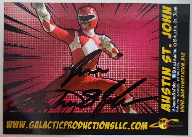 Galactic Productions Austin St. John Signed Business Card