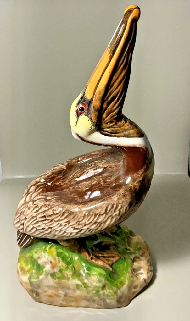 The Townsends 1971 Ceramic Pelican Figurine - Vintage - Hand painted Collectible