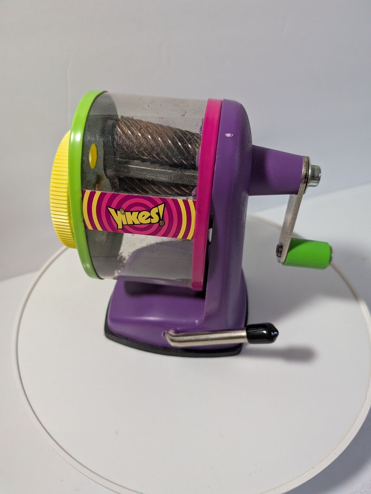Vtg 90s Yikes Neon Pencil Sharpener Desk 1990s USA Nickelodeon-Style Retro