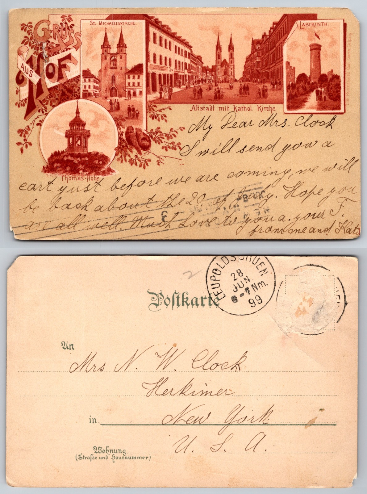 Gruss Aus Koblenz Germany Street Scenes Postcard