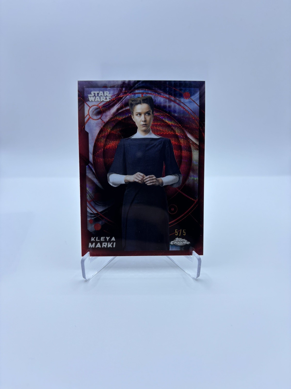 2026 Topps Chrome Star Wars KLEYA MARKI Red Refractor Bookend 5/5