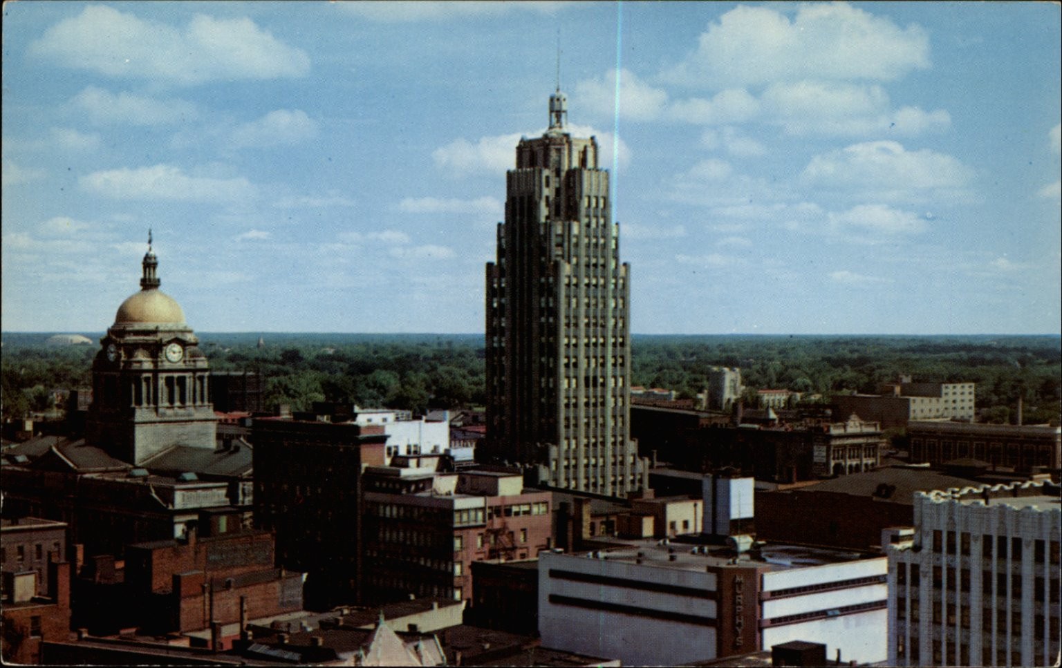 Fort Wayne IN Lincoln Tower Allen County Courthouse Aerial postcard d148