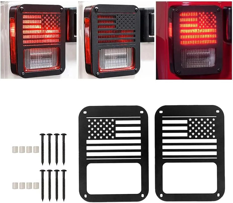 A ABIGAIL Tail Light Cover Compatible with Jeep Wrangler JK/JKU 2007-2018, Taill