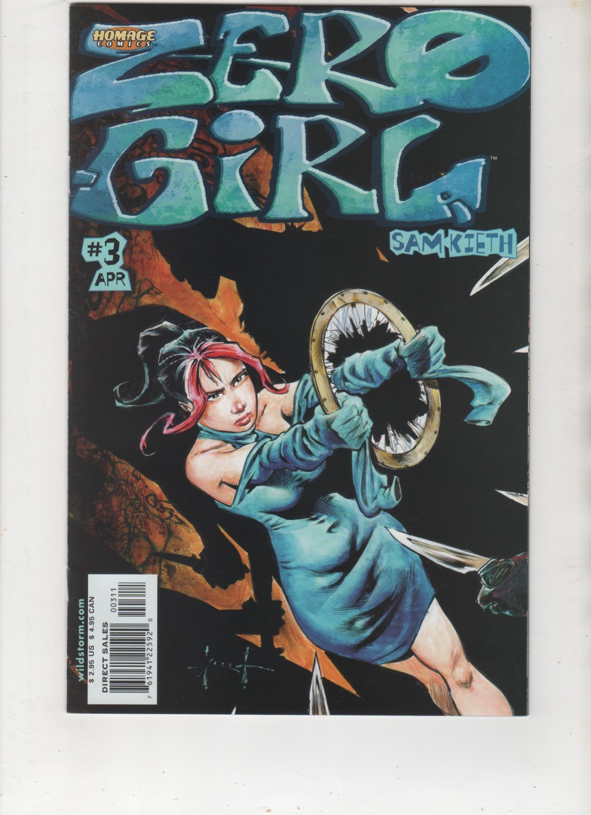 Zero Girl #3, Hard To Find, Sam Kieth, VF- 7.5, 1st Print, 2001