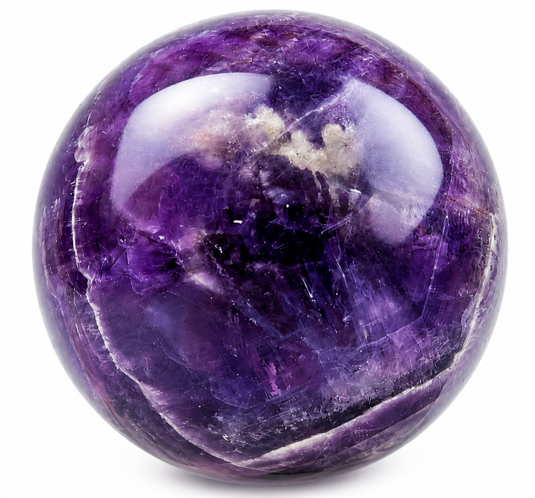 Amethyst Crystal Sphere 75mm 560g Natural Healing Crystal Geode Ball Minerals