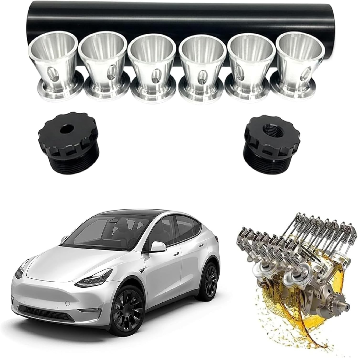 Filter Trap, Black Aluminum Solvent Trap Kit, 1/2 x 28 & 5/8 x 24 Automotive