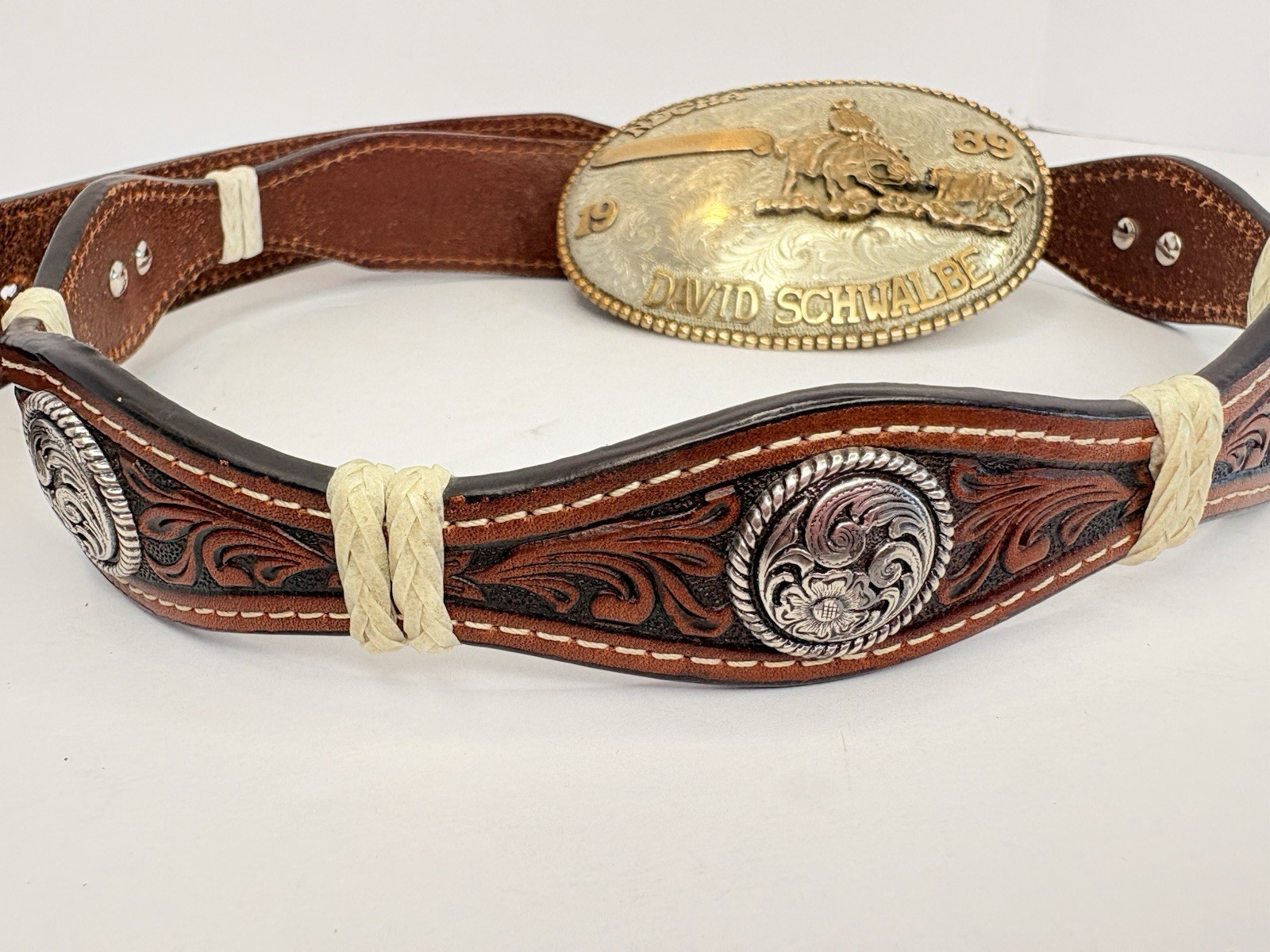 Vintage Skyline Silversmiths Western Trophy Belt Buckle R906 Silver Tone Rodeo