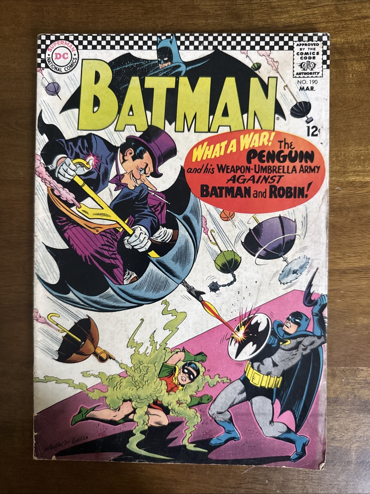 RARE Batman 190 Penguin 1967 Iconic Cover by Carmine Infantino Key Issue Comic