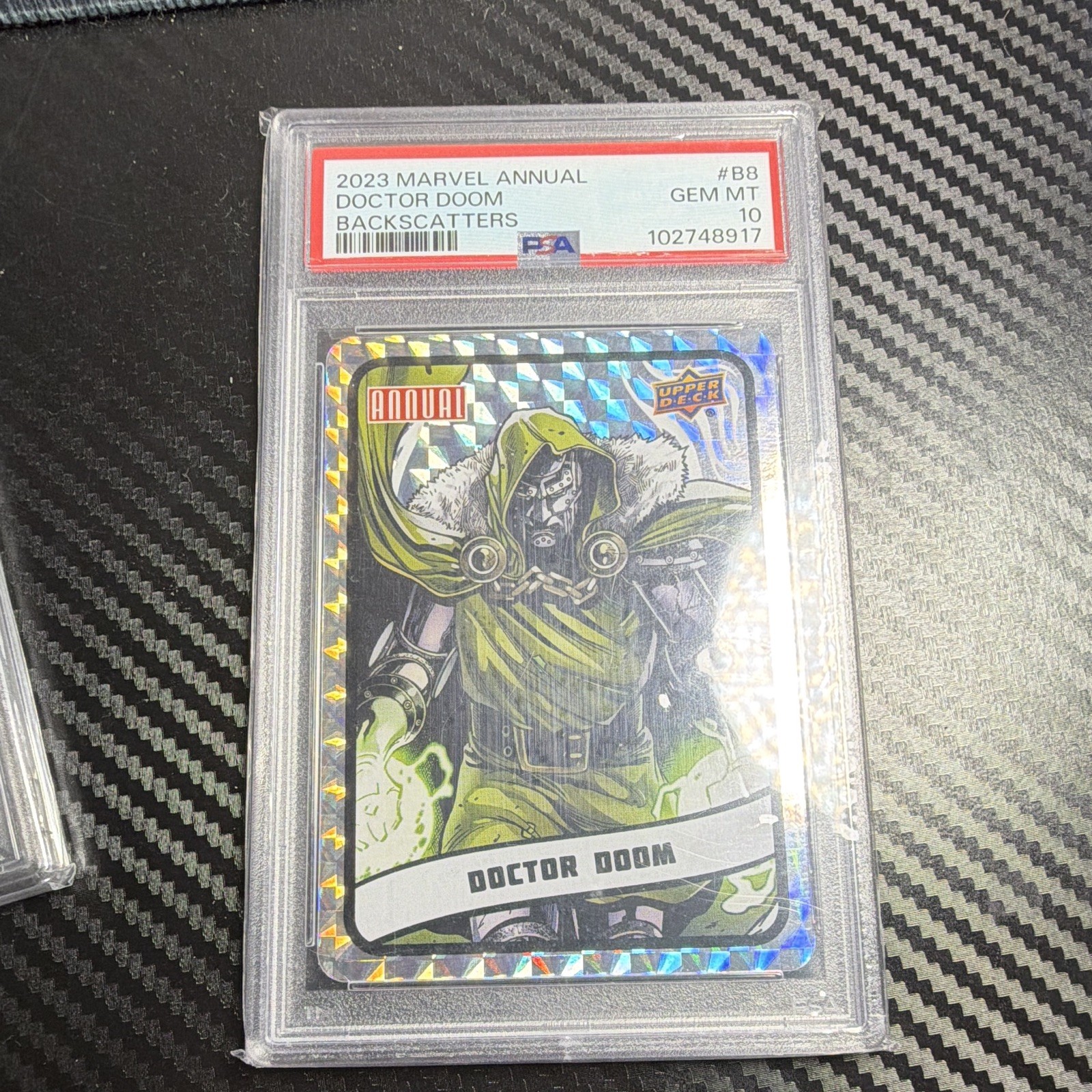2023 Upper Deck Marvel Annual Doctor Doom Backscatters B8 PSA 10