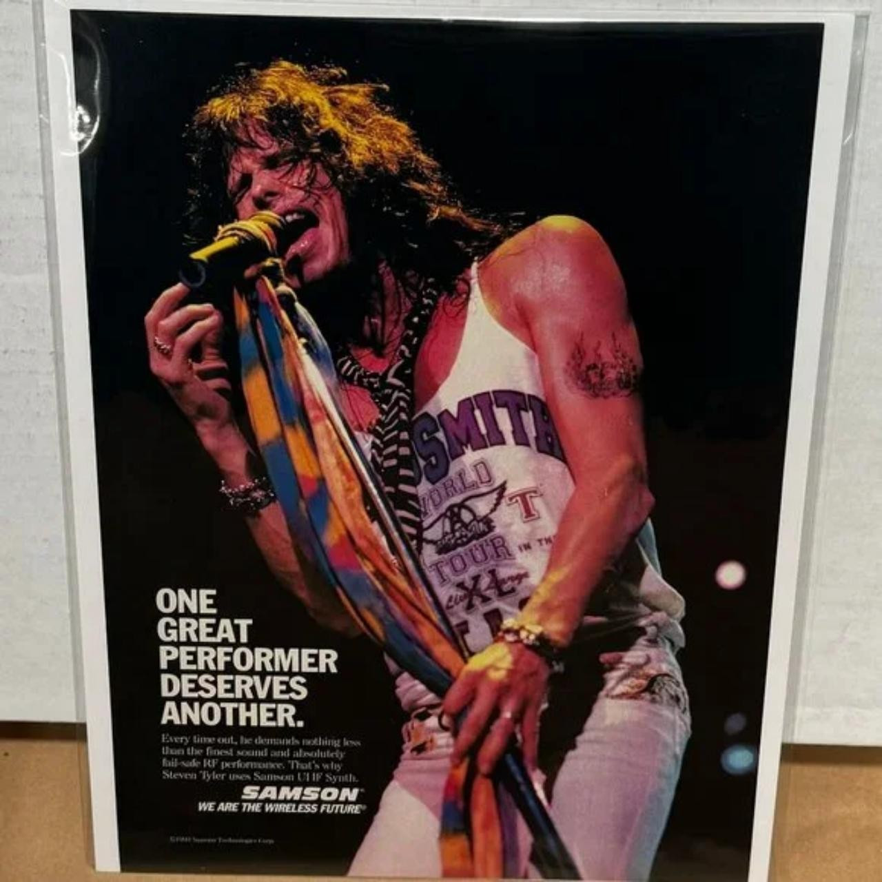SAMSON MICS - Steven Tyler of Aerosmith - 1994 Print Advertisement