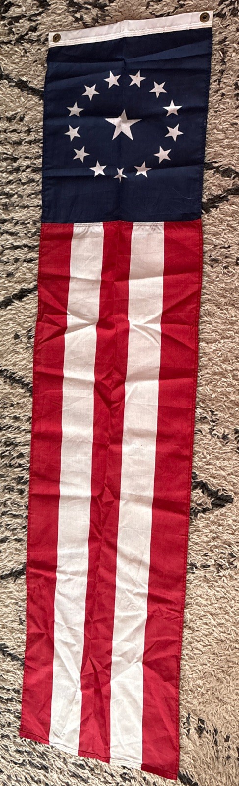 Reliance Annin Betsy 13 Star Colonial Banner 100% Cotton 69.5” X 16”